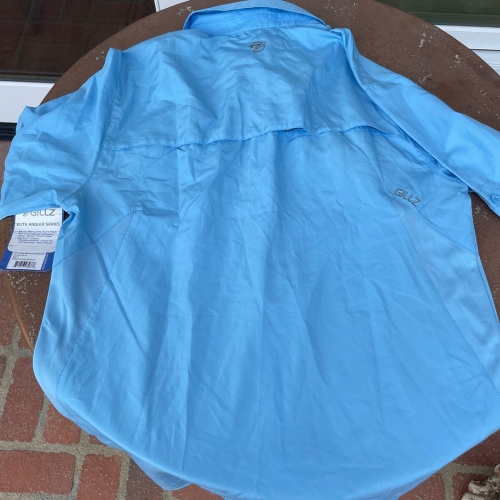 NWT Gillz Shirt Mens Medium Vented Button Up Fishing Long Sleeve Lightweight - Picture 5 of 5
